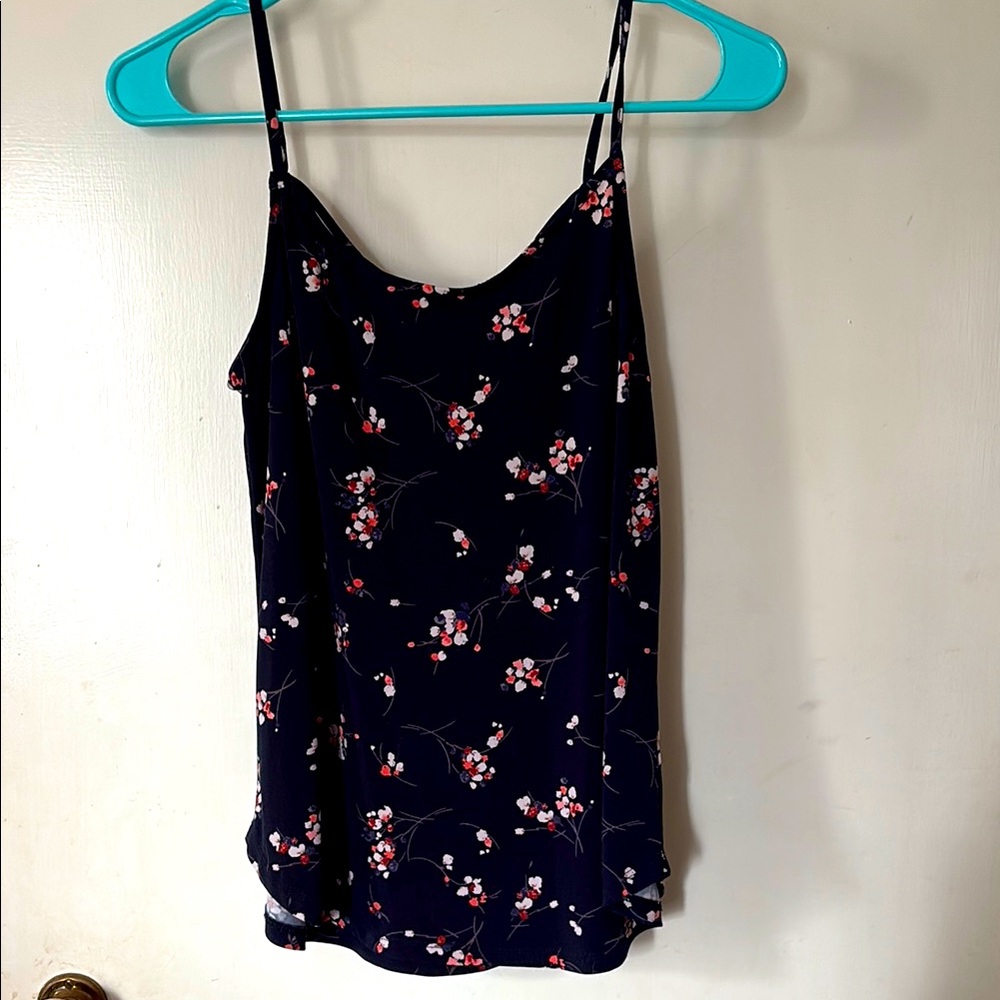 Floral Navy Women's Tank Top